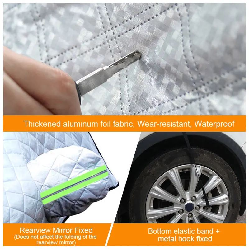 Car Anti-snow Cover Winter Automobile Front Windshield Cover Dust Cover Sunscreen Heat Insulation Mat Windshield