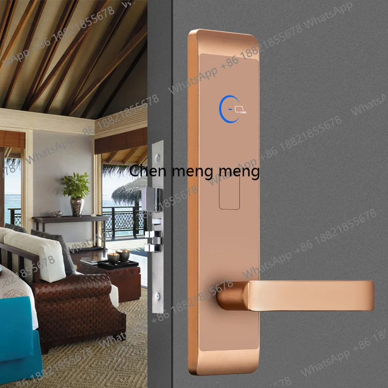 Hotel, card lock wooden door, apartment, homestay room smart, hotel magnetic card induction lock