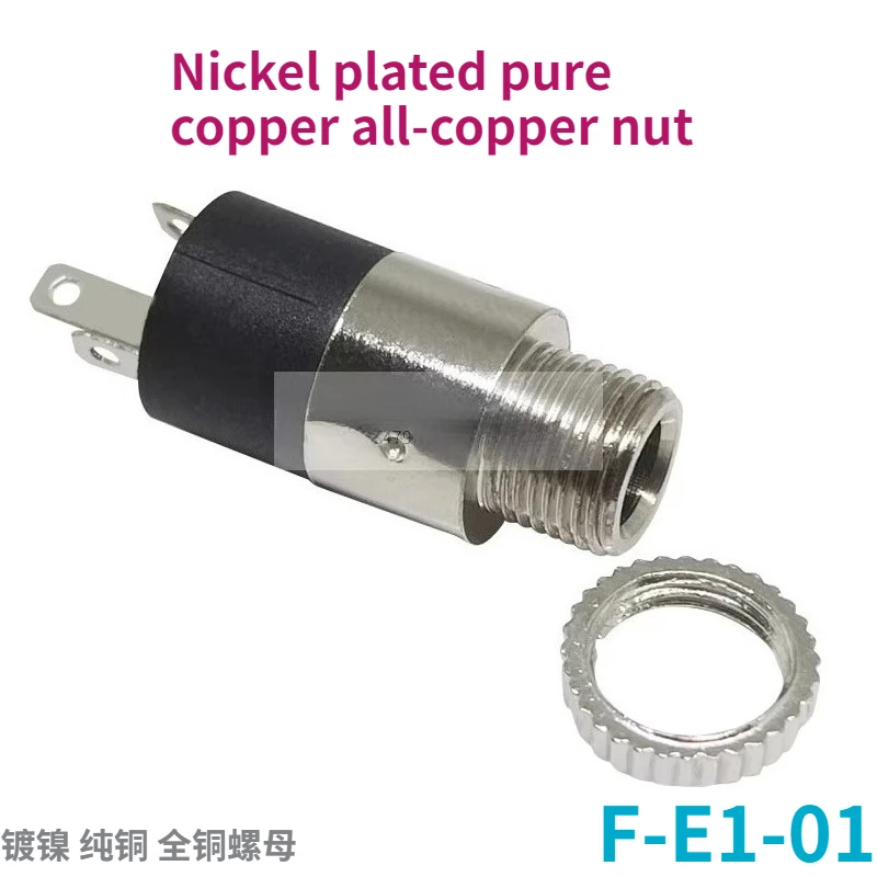5PCS  Gold Plated Pure Copper 3.5mm Audio Video Socket Earphone Holder PJ-392A 3 Pin 4 Pin Stereo with Threaded Nut  Connector