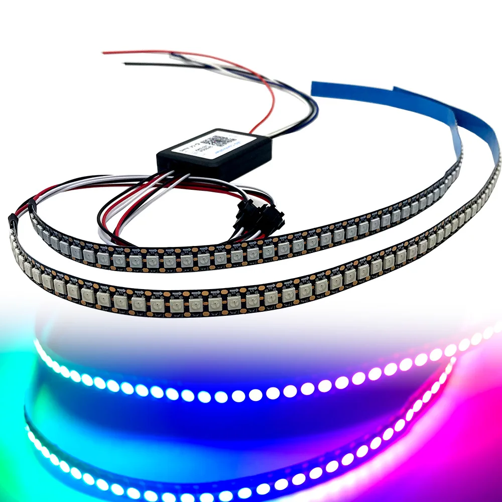 Motorcycle Phantom LED Light Belt Running Horse Chasing 144 Light Turn Signal Brake Light