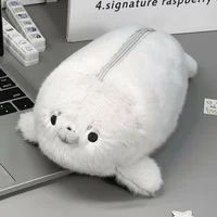 Funny Seal Pencil Case High Aesthetic Value Storage Bag Pen Bag Large Capacity Stationery Bag Gift