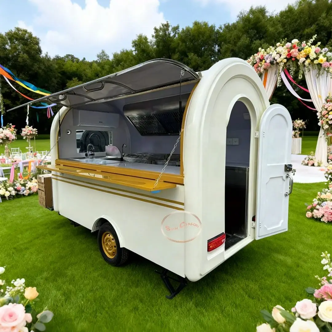 

Lightweight Towing Food Trailer Outdoor Commercial Street Snack Cart Fuel-Saving Easy-Towing Fast Food Vending Truck High Mobili