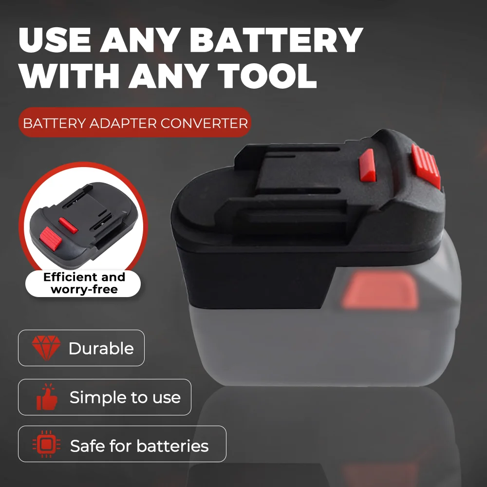 Adapter konwerter baterii do akumulatorów litowych Parkside X20V kompatybilny z elektronarzędiami i wiertarkami Makita 18V.