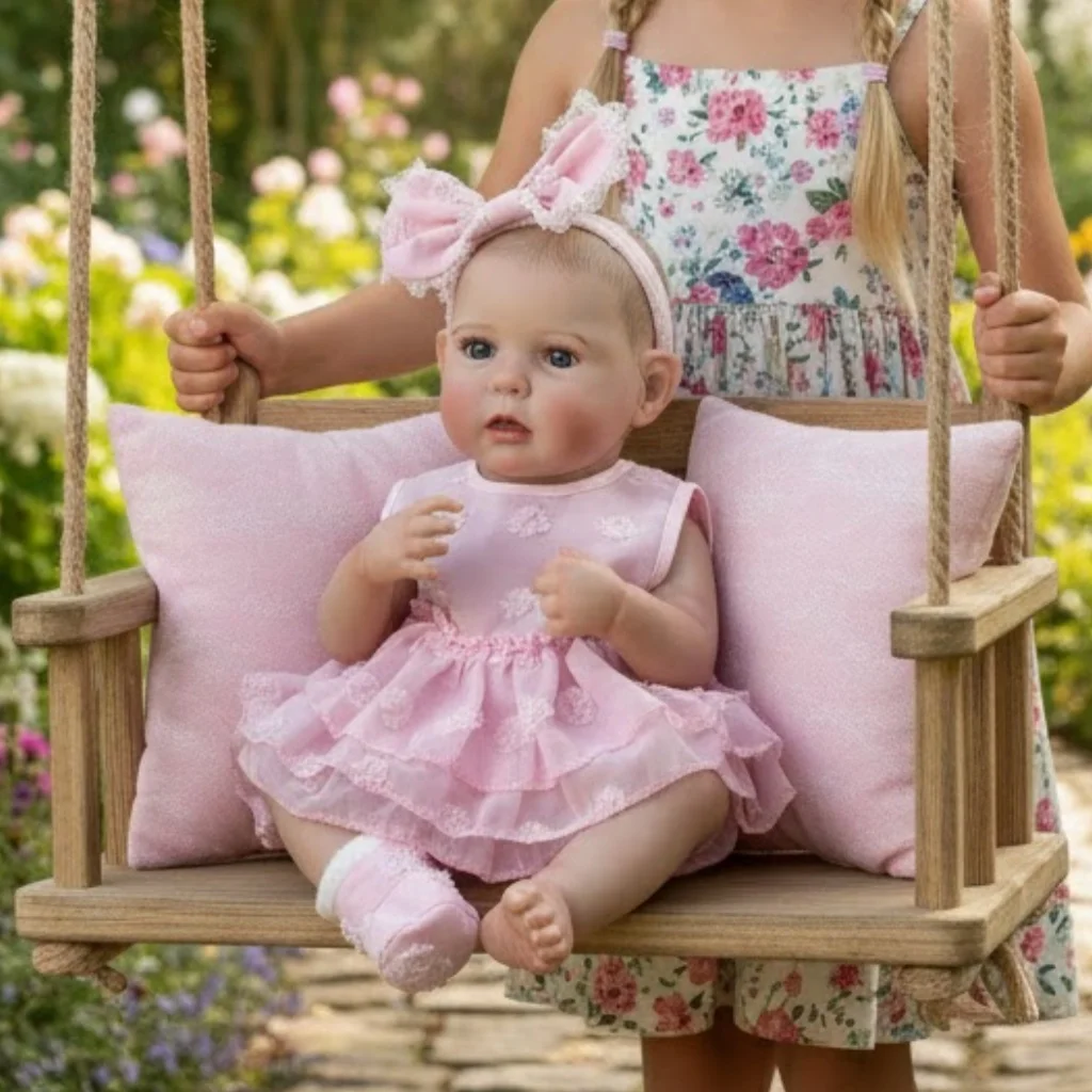 19 بوصة نابض بالحياة طفلة تولد من جديد دمية كامل الجسم الفينيل واقعية رسمت الشعر التعبيرية عيون الأوردة قابل للغسل تحصيل لعبة #4