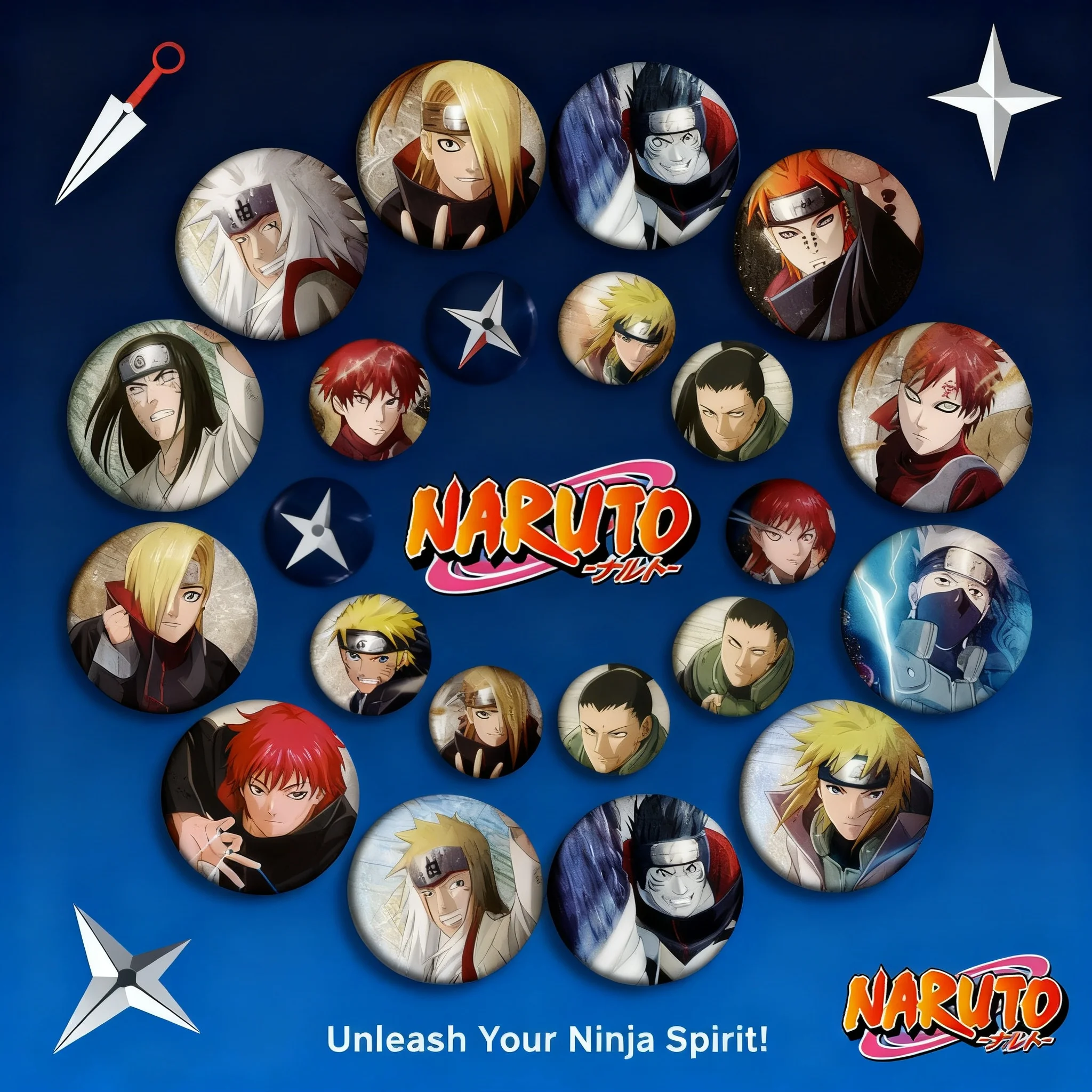 Pin de Anime Naruto de 58 mm, Sasuke, Itachi, Kakashi, Regalo de Cosplay, Artículo Coleccionable, Llavero, Accesorio Colgante para Fans