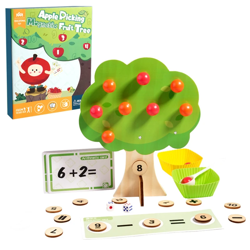 Kid Magnetic Math Counting Learning Toy Montessori Teaching Tool Mathematics Addition Subtraction Game Preschool Educational Toy