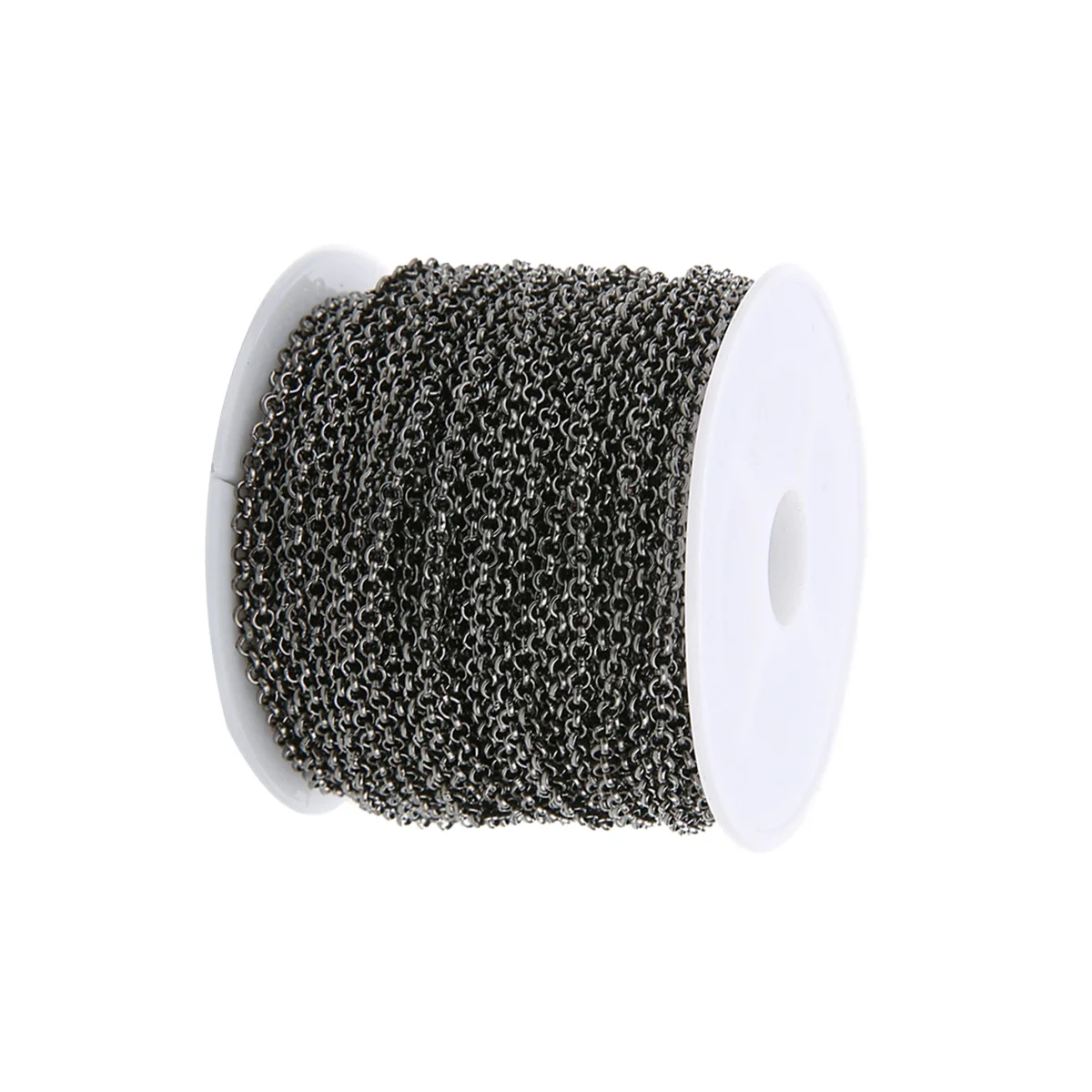 

Shaped Chain Spool 2Mm Light Black Cable Twisted Chains DIY Jewelry Making Accessories for Necklace Bracelet Body Chain Supply