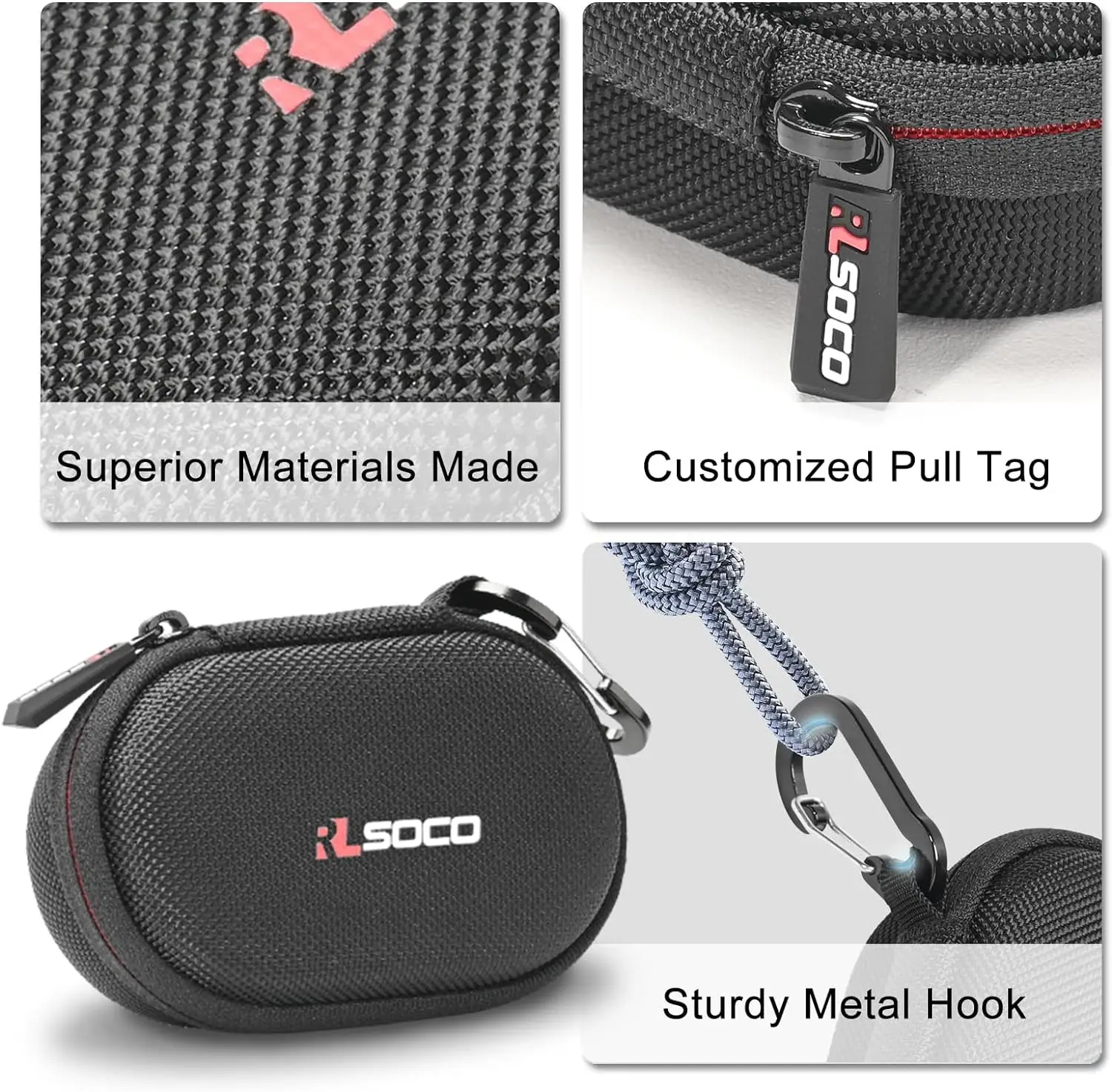 Custodia rigida RLSOCO per cuffie open-ear wireless Anker Soundcore V20i/JBL SoundGear Sense True (solo custodia)