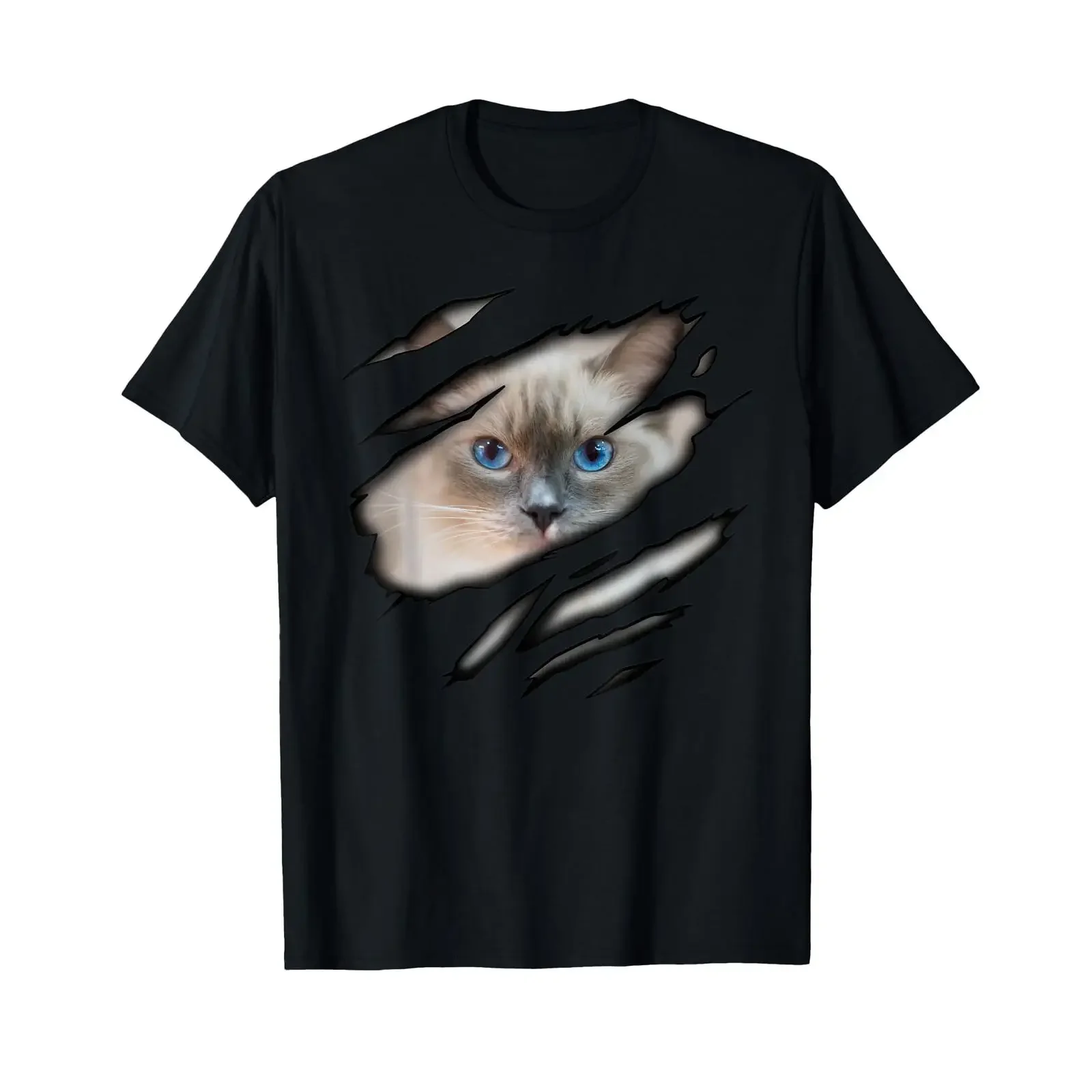Ragdoll Cat in me design Cadesign Purebred T Shirt for Girls Kids vintage Washed Top For Everyday Wear designer clothes