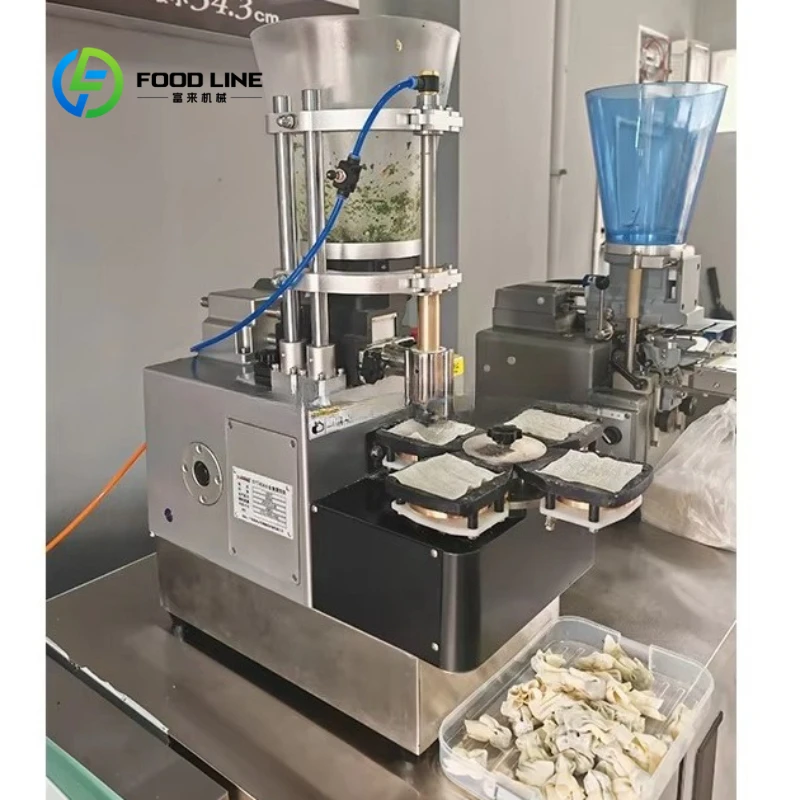 Customized Small Wonton Maker Folding Machine Dumpling Soup Wanton Making Stuffing Machine for Catering Restaurant Production