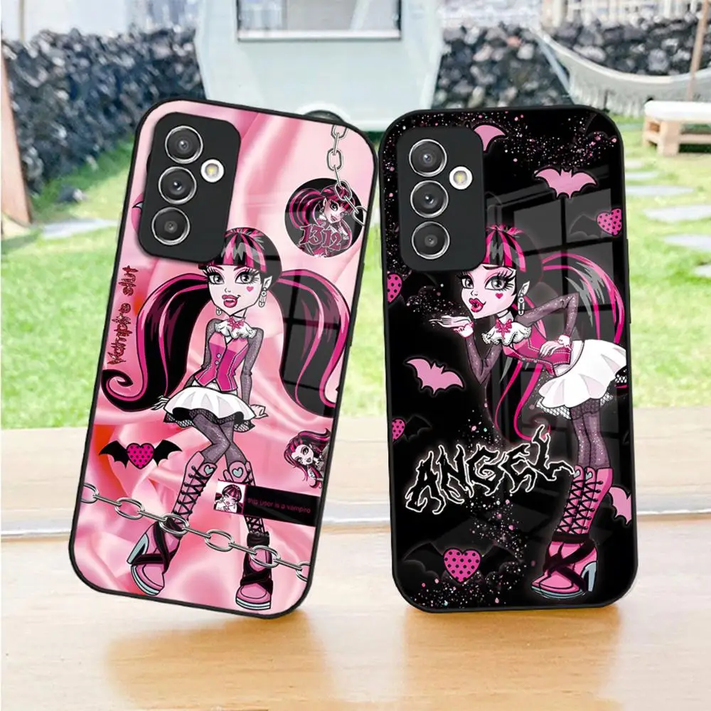 M-Monster Cartoon High Phone Case For Samsung S24 Ultra S23 S22 S20 Fe S21 Plus A16 A54 A34 A24 A53 Glass Cover