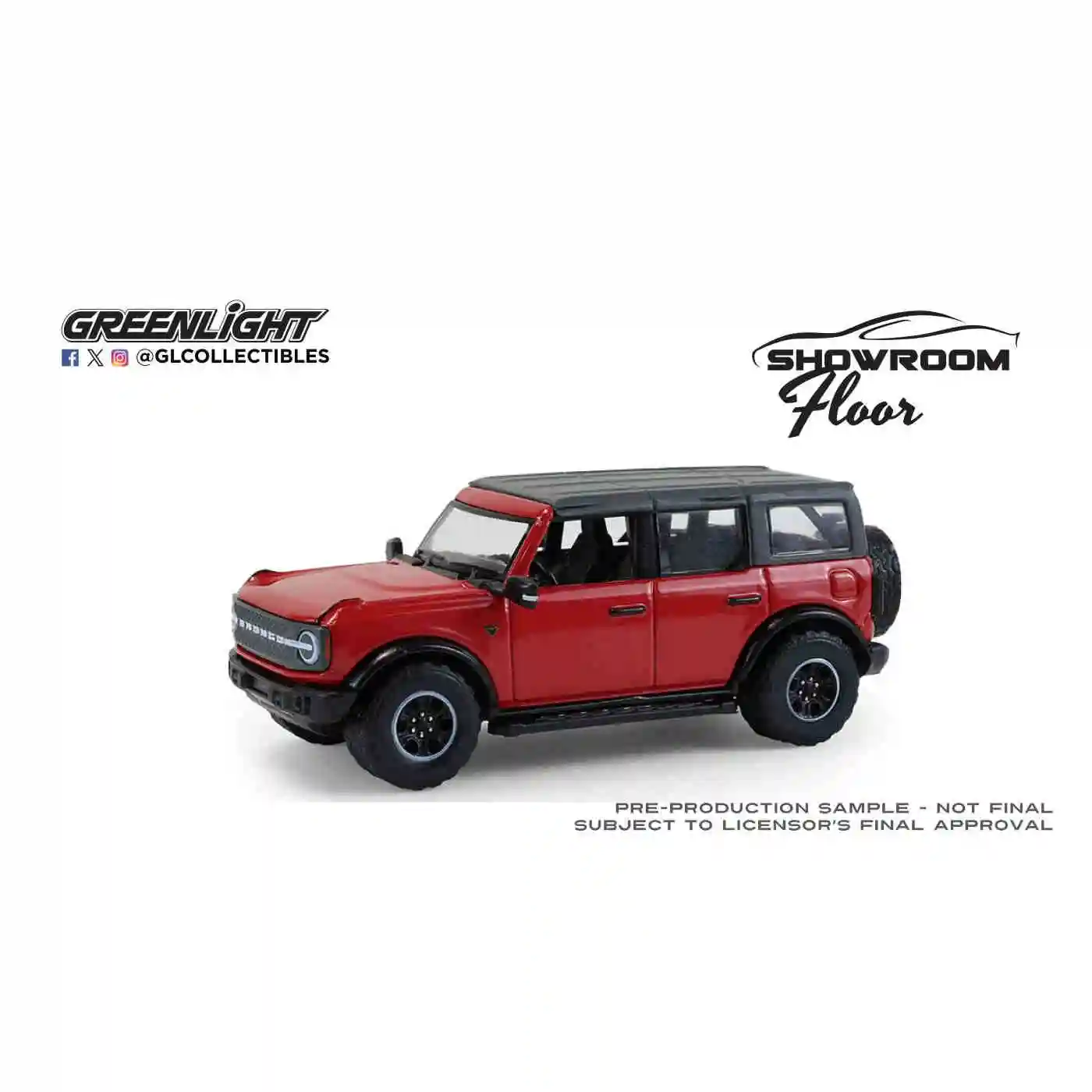 

Green Light 1:64 Showroom Floor Series 7 - 2024 Ford Mar 4 Door Wasteland - Chili Diecast Alloy Car Model Collectible