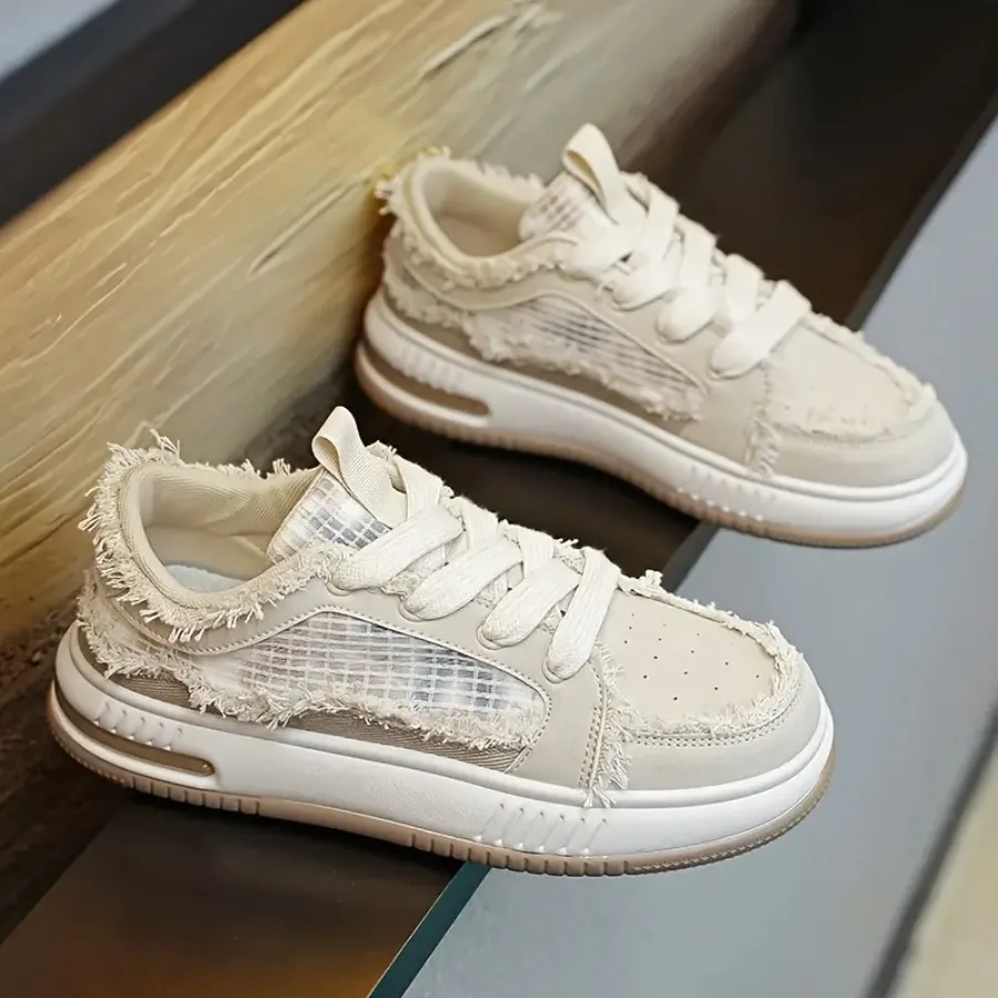 

New Men'S Casual Breathable Mesh Sneakers with Thick Soles for a Stylish College Look