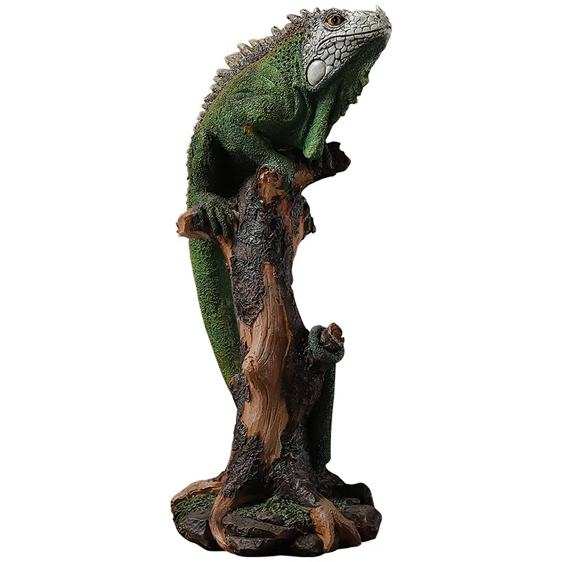 Wild Animals Statue, Resin Lizard Figure, Outdoor Garden Ornament For Patio Lawn Veranda, Easy To Use Fine Workmanship