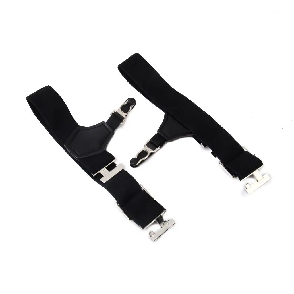 Mens Garter Belt Black Elastic Sock Garters Adjustable Strap for Business Suit Dress Socks