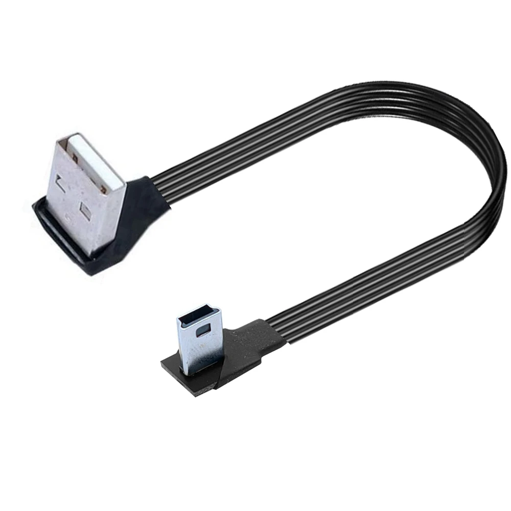 5CM 10CM Mini USB tipo B 5pin macho recto arriba abajo izquierda derecha en ángulo de 90 grados a USB 2,0 Cable de datos macho 0,2 m 0,5 m 1M 2M 3M