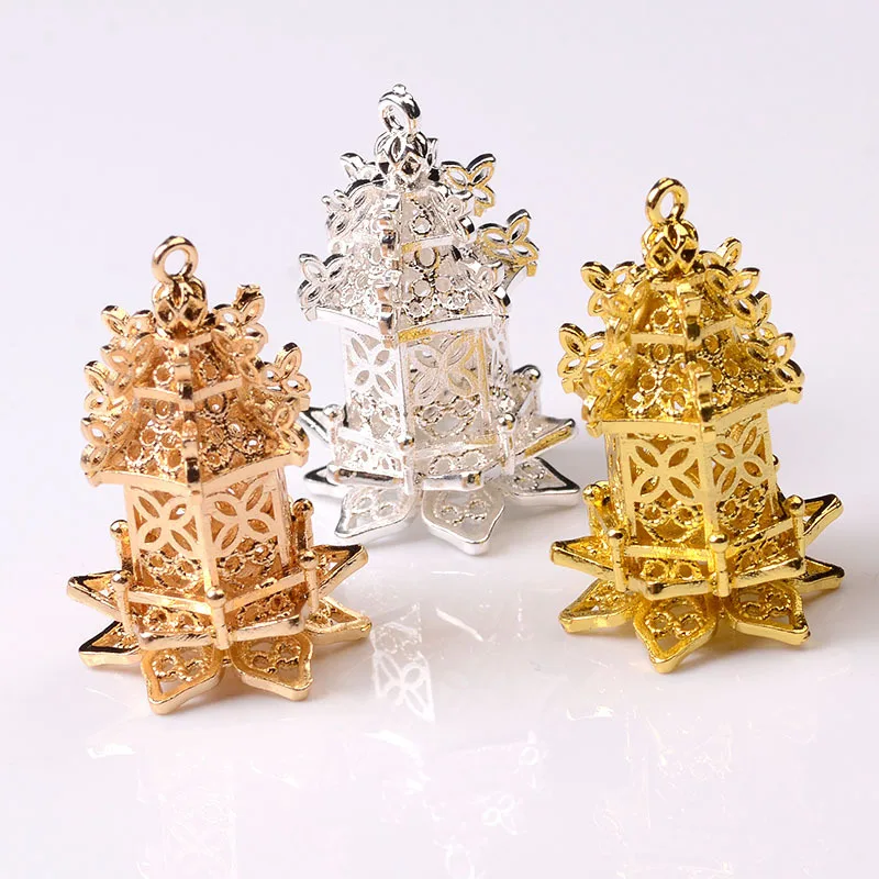 New alloy pattern pagoda pendant accessories headgear handmade DIY hair accessories apparel accessories factory direct sales