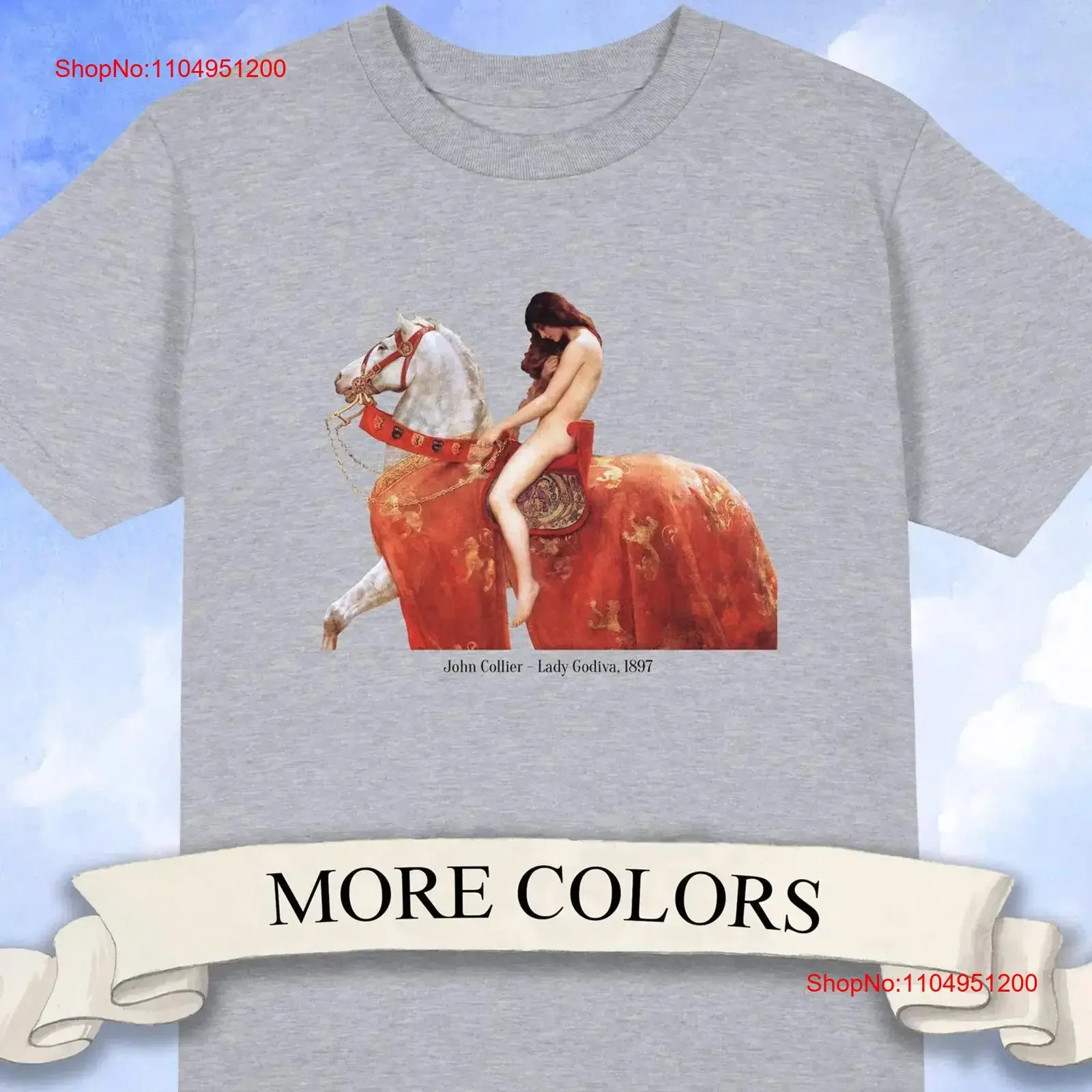 

John Collier Lady Godiva T Shirt Art History vintage Washed Comfortable streetwear homme designer clothes Top For Everyday Wear