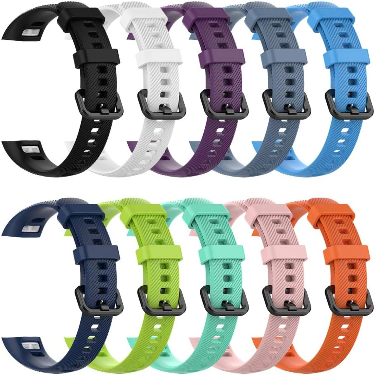 Premium quality silicone sport wristbands for enhanced fit all day long——blue color