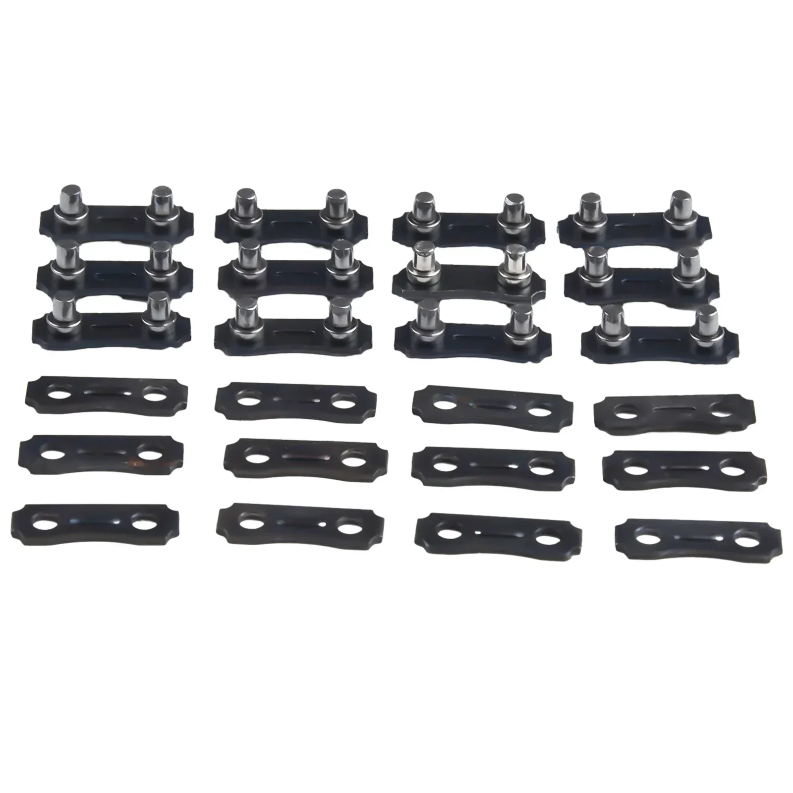 Chainsaw Chain Repair Kits, 12 Sets, Durable Material, 3/8 LP 050 Inch Links Tie Straps, Restoring Chainsaw Performance