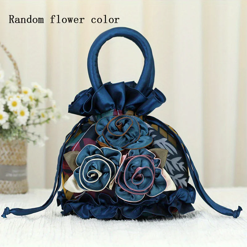 Neues Modell Damen-Spitzenhandtasche für Abendveranstaltungen. Damenhandtasche in Form eines Blumenkübelns mit kreativem Design. – Detail 9