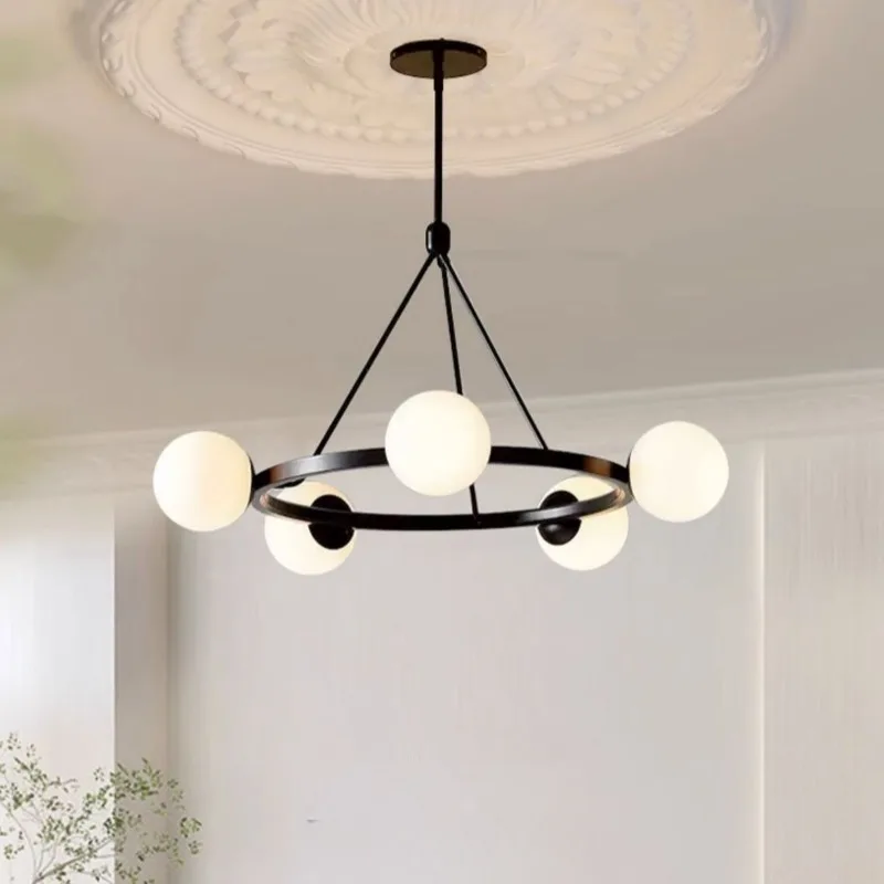 

Nordic living room pendant light, modern minimalist American retro light luxury dining room bedroom master light