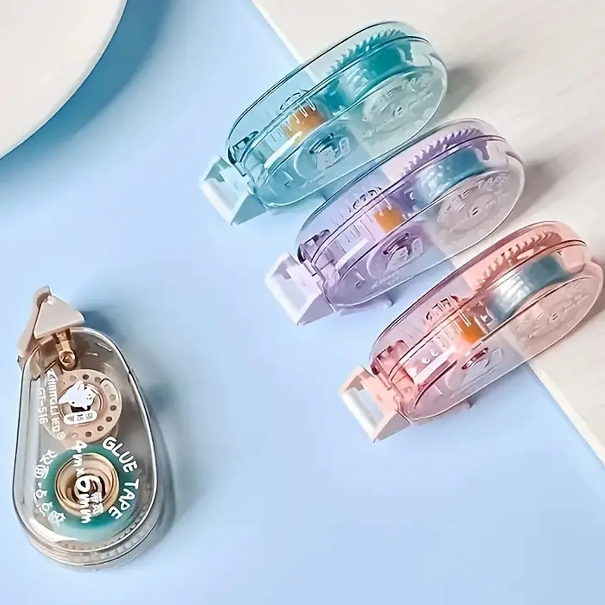 WQN-1PC Kawaii dispensación de alta viscosidad no deja una cinta correctora de rastro transparente para uso estudiantil y de oficina