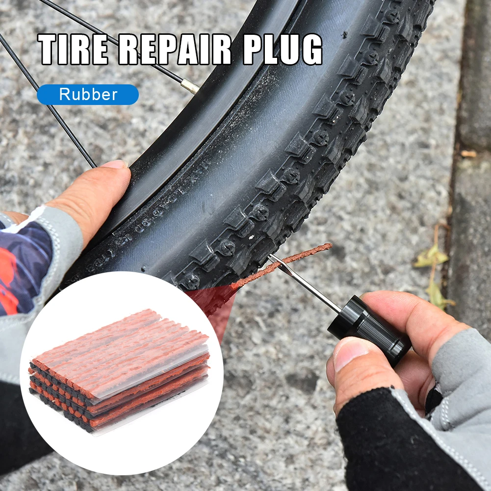 Car Tire Repair Strip Motorcycle Tubeless Tyre Wheels Puncture Plug Seal Tape Repair Tools Car Vacuum Tire Repair Rubber Strip