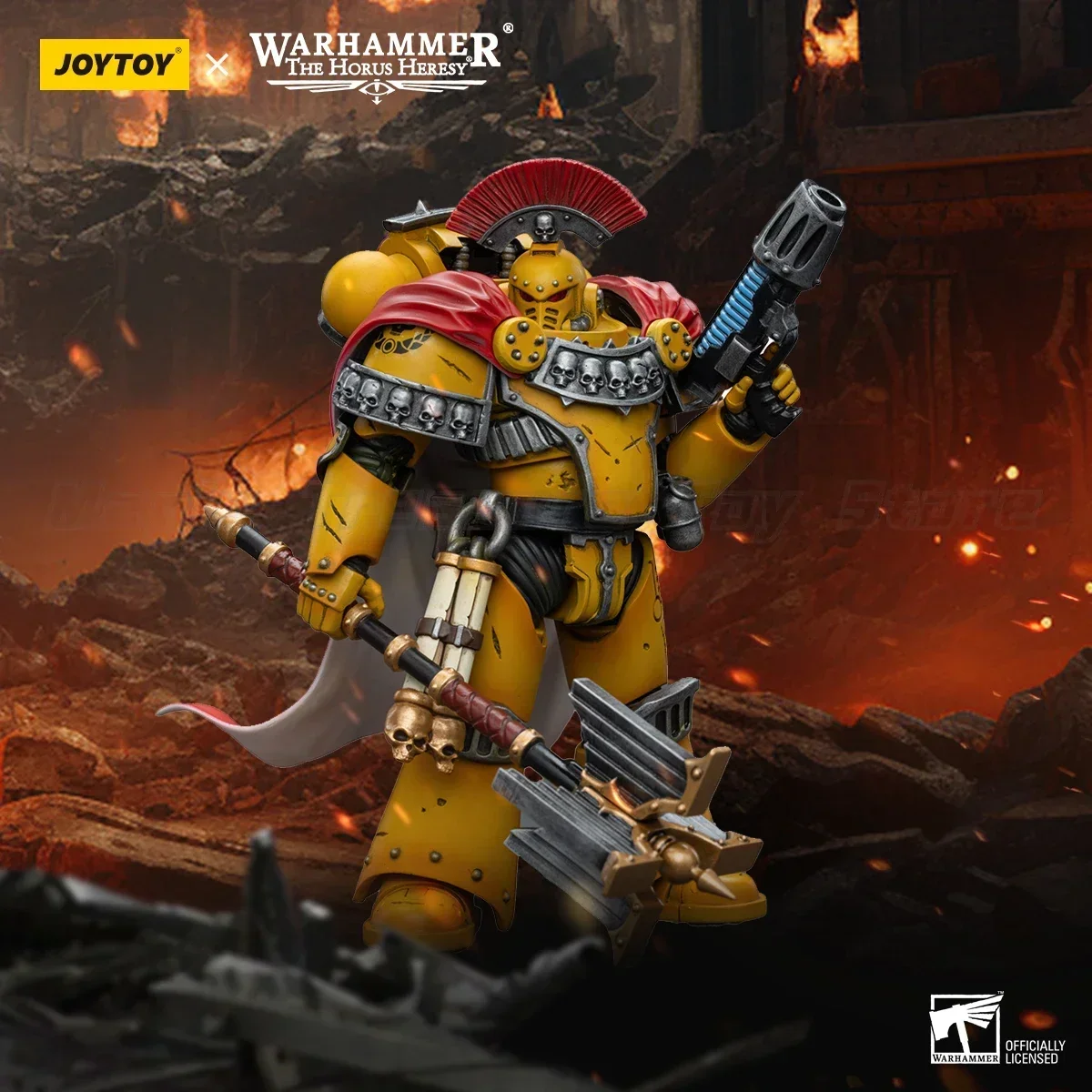 

JOYTOY 1/18 Action Figure Warhammer 40k Imperial Fists Legion Chaplain Consul Anime Action Figures Model Toys Gifts In Stock