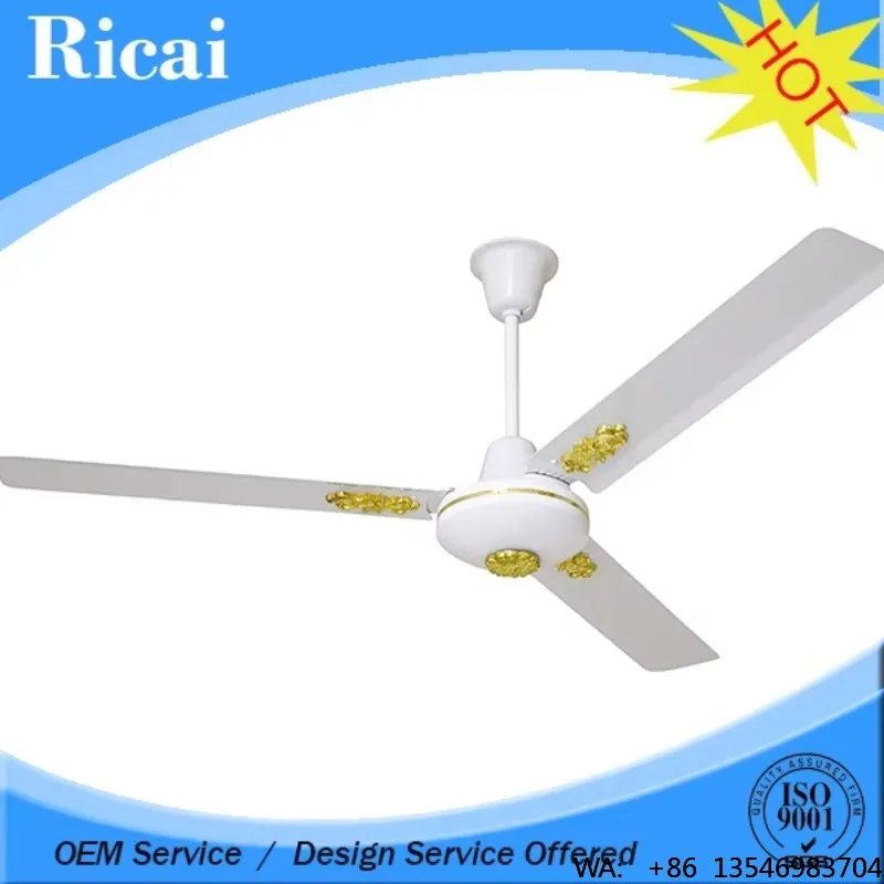 Wholesale High Quality Electric Metal Ceiling Fans with Mechanical Control-Household & Hotel Use Air Cooling Fan-Domestic