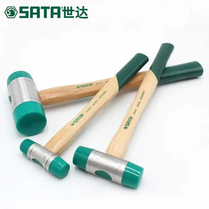 

Star Wooden Handle Mounting Hammer 22-60MM Rubber Hammer Replaceable Head Mounting Hammer 92501-92505