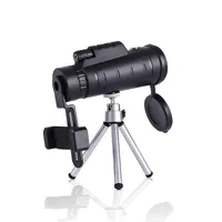 Telescope Monocular 40X60 Zoom Monocular Binoculars Clear Weak Night Vision Pocket Telescope with SmartPhone Holder for Camping