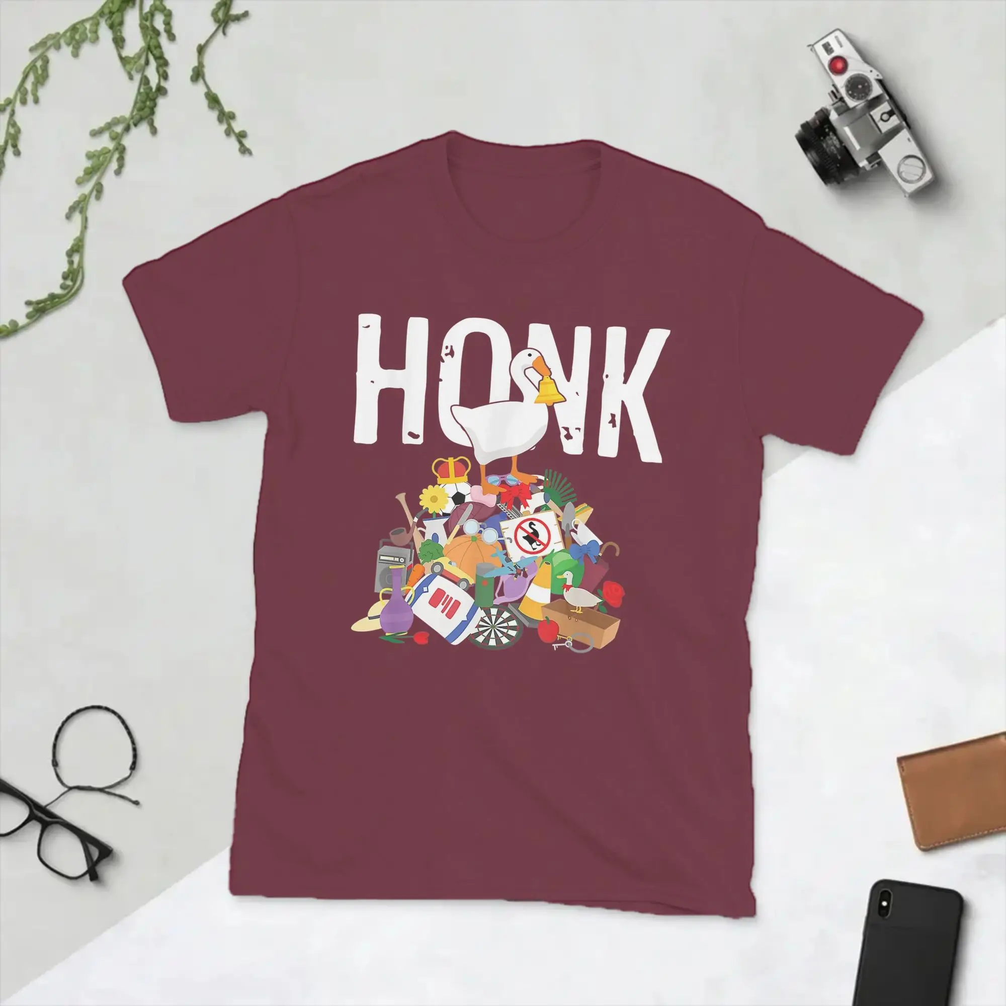 Goose Game Honk Untitled Goose Men's T Shirt  Novelty Tees Short Sleeve Round Collar T-Shirt Cotton New Arrival Clothes