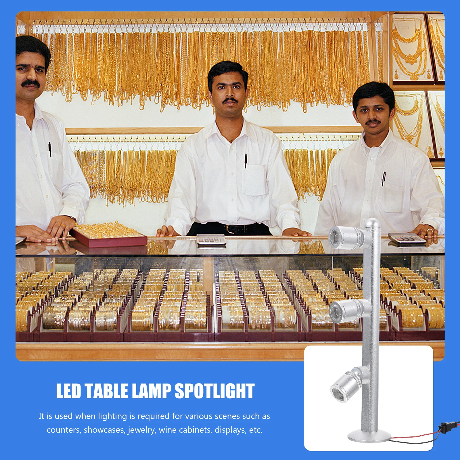 

LED Display Spotlight High Quality Indoor Use Compact Design Easy Install Gallery Exhibition Jewelry Store Showcase Lamp