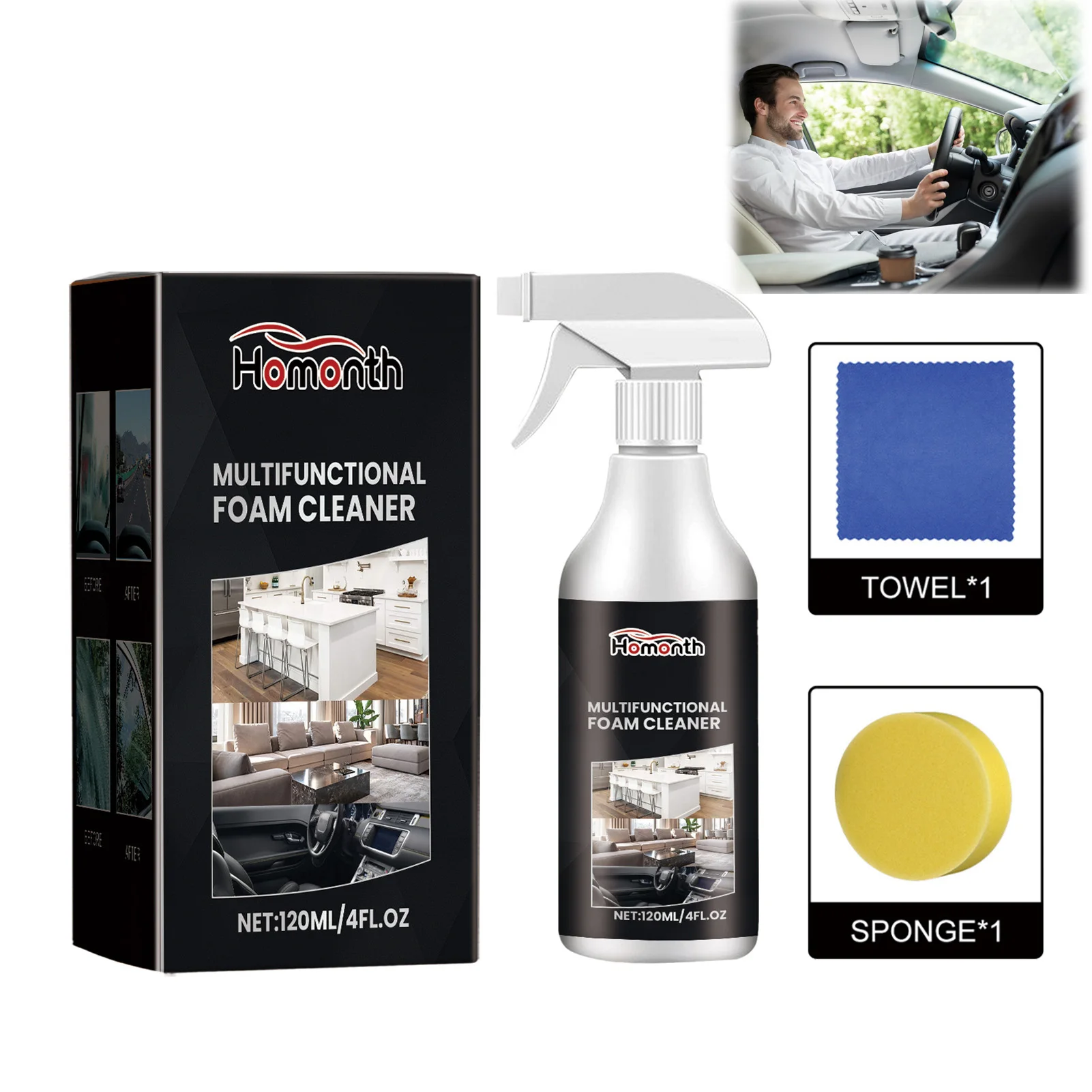 

Glass Oil Film Foam Remover Easy to Use Multifunctional Foam Car Cleaner Effortlessly Removing Grease and Dirt