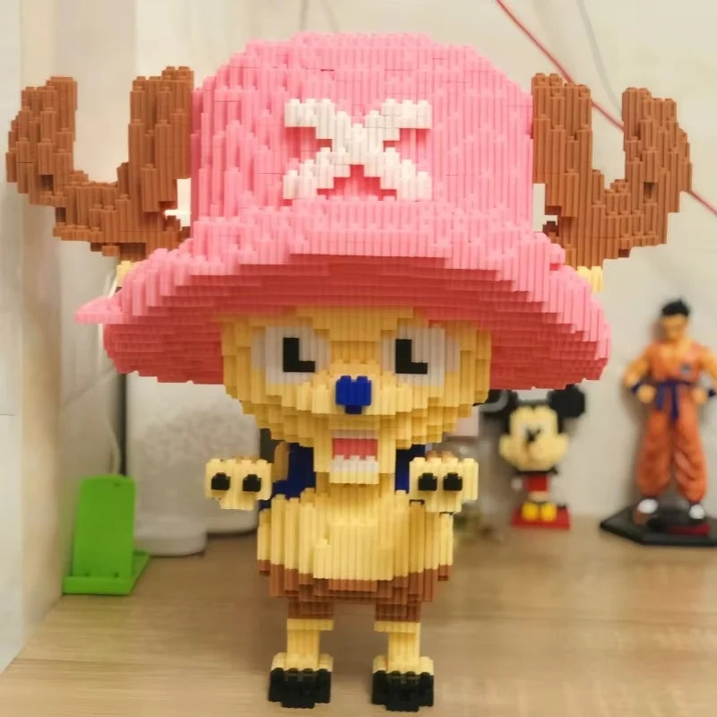 Neue One Piece Ruffy Und Chopper Kleine Partikel Kinder Puzzle Montage Bausteine Spielzeug Kinder Geschenk Jungen Und Mädchen Gif