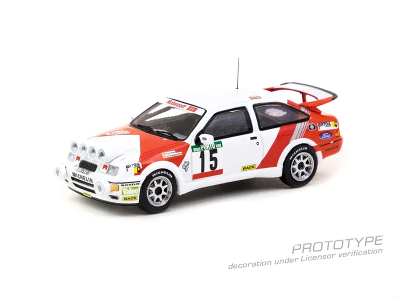 Tarmac Works 1:64 Sierra RS Cosworth Rallye de Portugal 1988 #15 Diecast Model Car