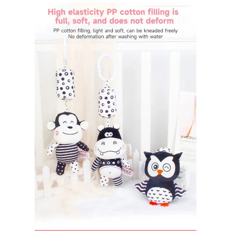 新生児用ベル ソフトプラッシュガラガラおもちゃ 車椅子用トラベルベビーカー用リングベルおもちゃ 赤ちゃんの掴み取り能力を育む 赤ちゃんを落ち着かせるおもちゃ