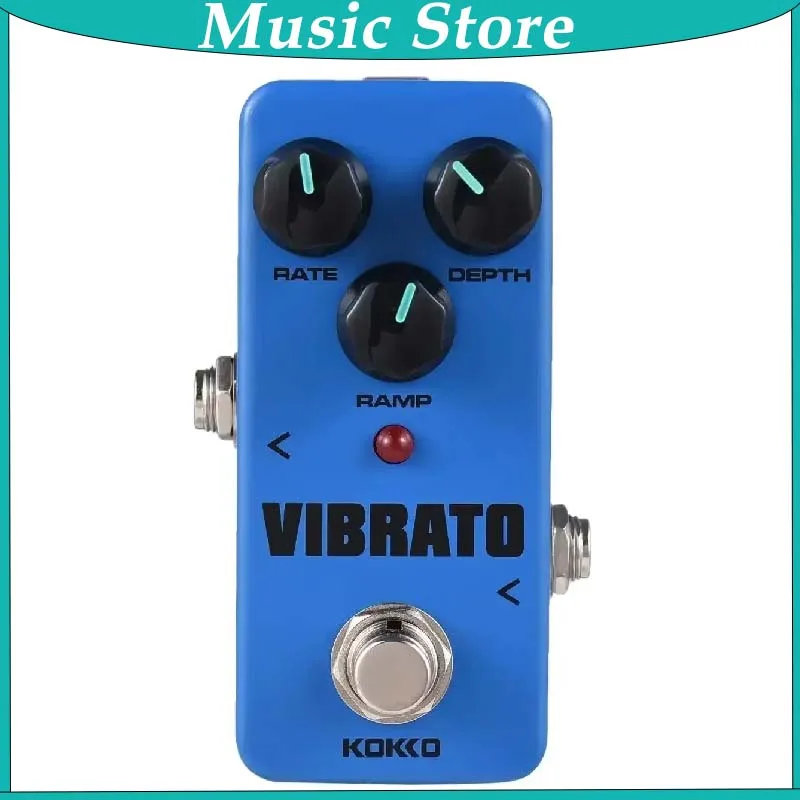 KOKKO FVB2 Vibrato/Tremolo Guitar Effect Pedal – True Bypass, Analog Modulation Stompbox for Electric Guitar Effect Pedal