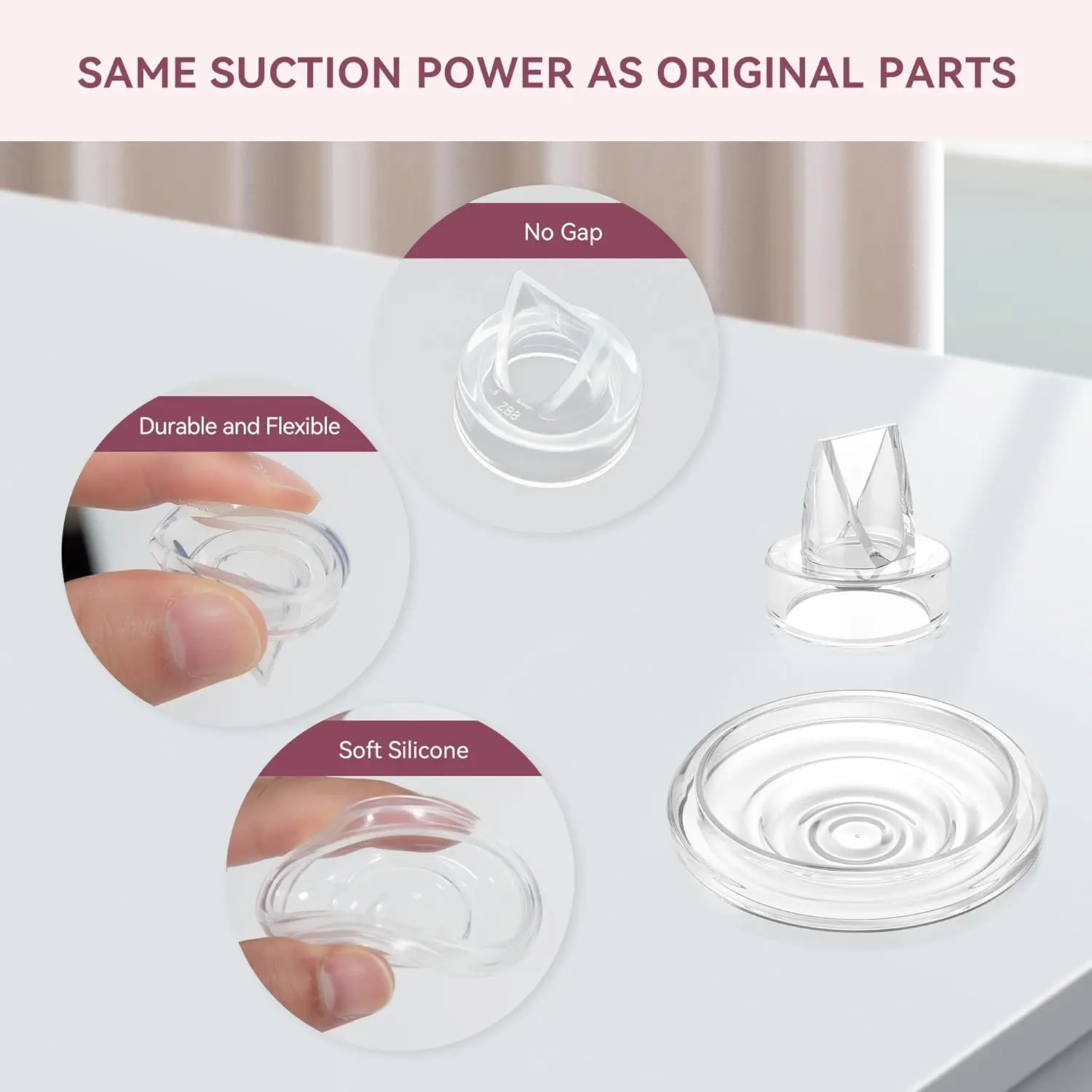 Wearable Breast Pump Accessories Compatible with TSRETE/Momcozy Duckbill Valve,Use with S9/S12/S9Pro/s12Pro Parts Replace