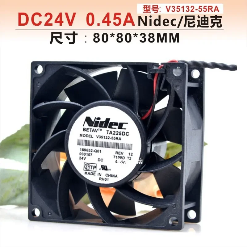 for NIDEC V35132-55RA 24V 0.45A 8038 Original Japan Inverter Fan 8cm High Air Volume Cooling Fan