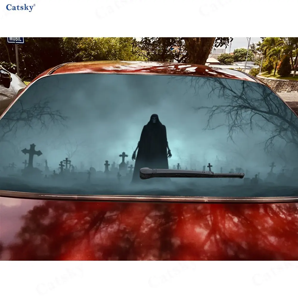 ظلال هيكل القبرة مادة PVC ملصق نافذة السيارة الخلفي المقاوم للماء ذاتي اللصق، سهل اللصق دون السقوط، وات #5