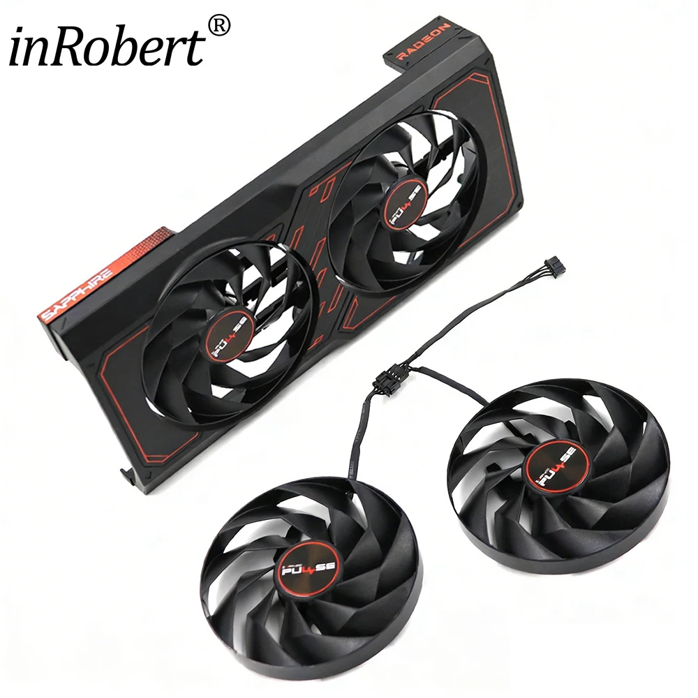 

Ф ​ Вентилятор для видеокарты Sapphire RX 7600 XT PULSE, замена вентилятора для видеокарты RX7600XT FD10015M12D 4Pin с корпусом