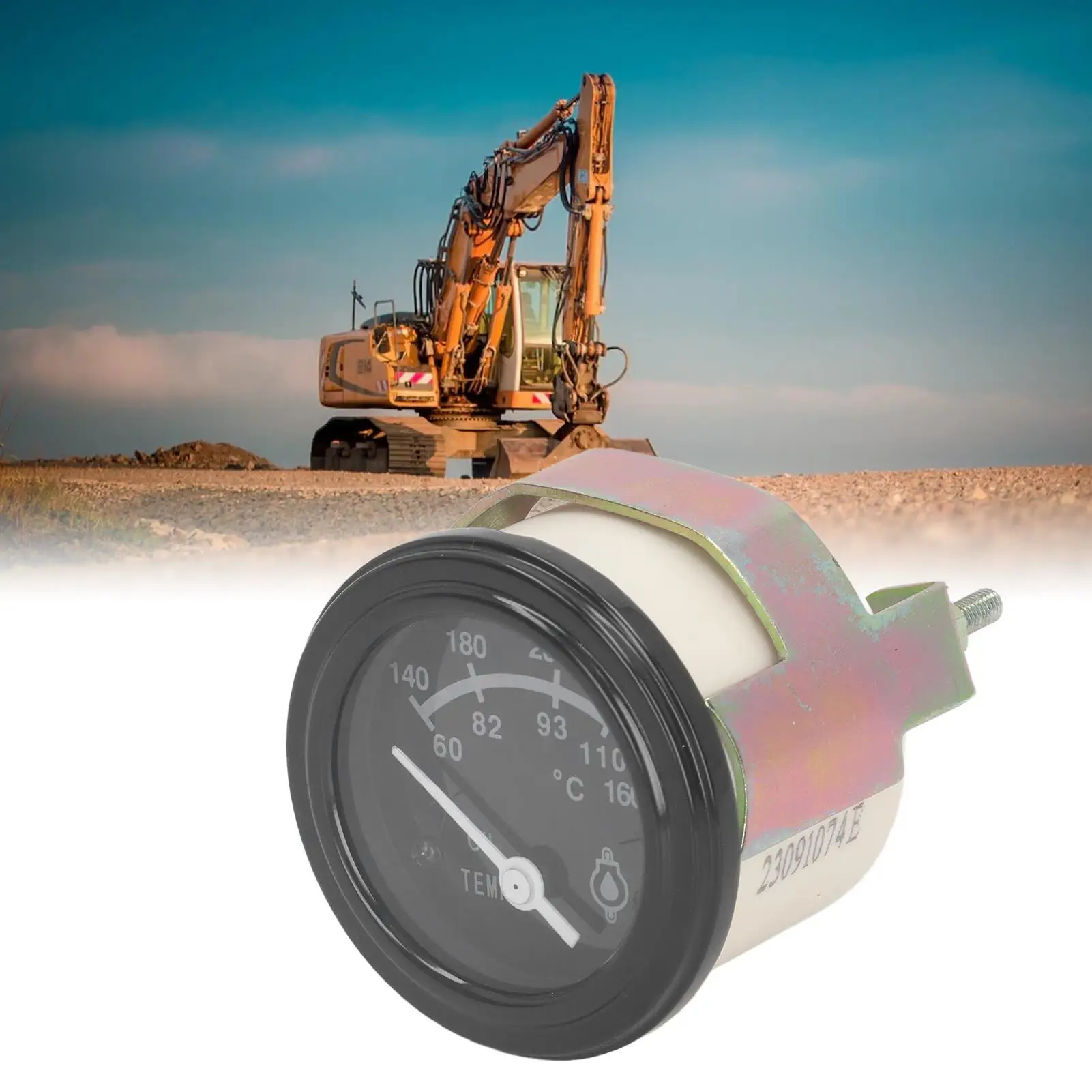 Termometer Tahan Air Pengukur Suhu Oli Mesin Diesel untuk generator DC24V Desain Tahan Debu