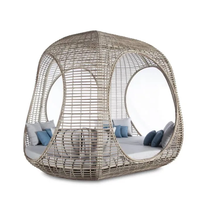 Outdoor vine wicker sofa bed garden sofa rattan sun lounger