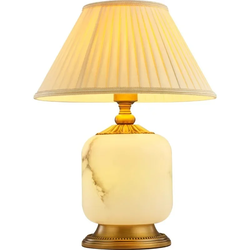 

European style, bedroom, bedside, desk lamp, living room, study, retro, decoration, villa, all copper