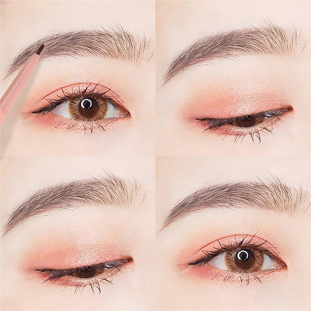1,5 mm extrem feiner Augenbrauenstift, wasserfest, langlebig, schweißfest, automatisch drehbar, mit Pinsel, natürliches koreanisches Augenbrauen-Make-up, 1/3 Stück – Detail 18