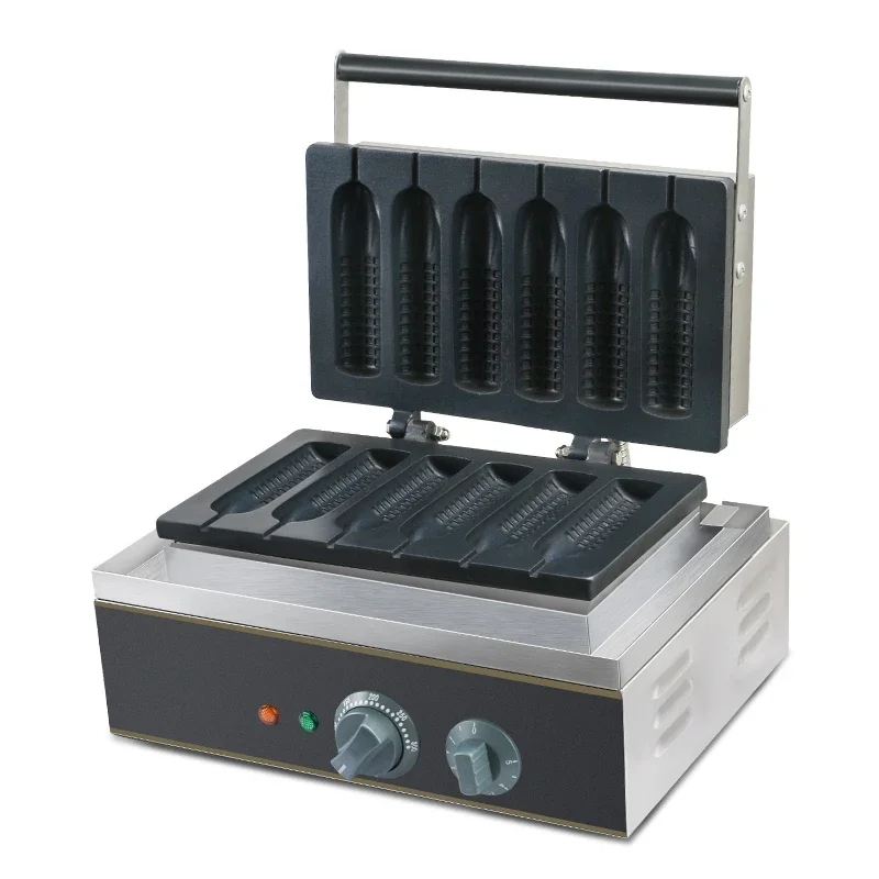 

1550W Stainless Steel High Productivity French Muffin Corn Dog Waffle Maker Machine Used Home Use Includes Waffle Stick Maker