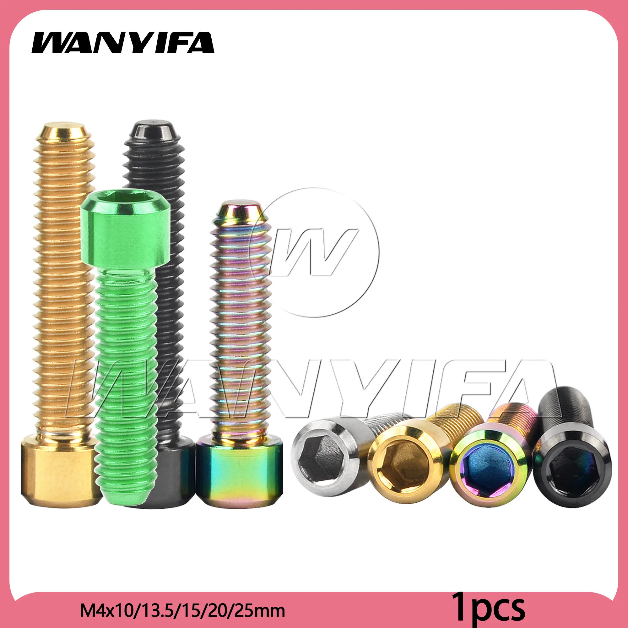 Wanyifa  M4x10/13.5/15/20/25mm Bike Front/Rear Derailleur Titanium Bolt  for Bicycle Shift Adjustment Bolts Parts