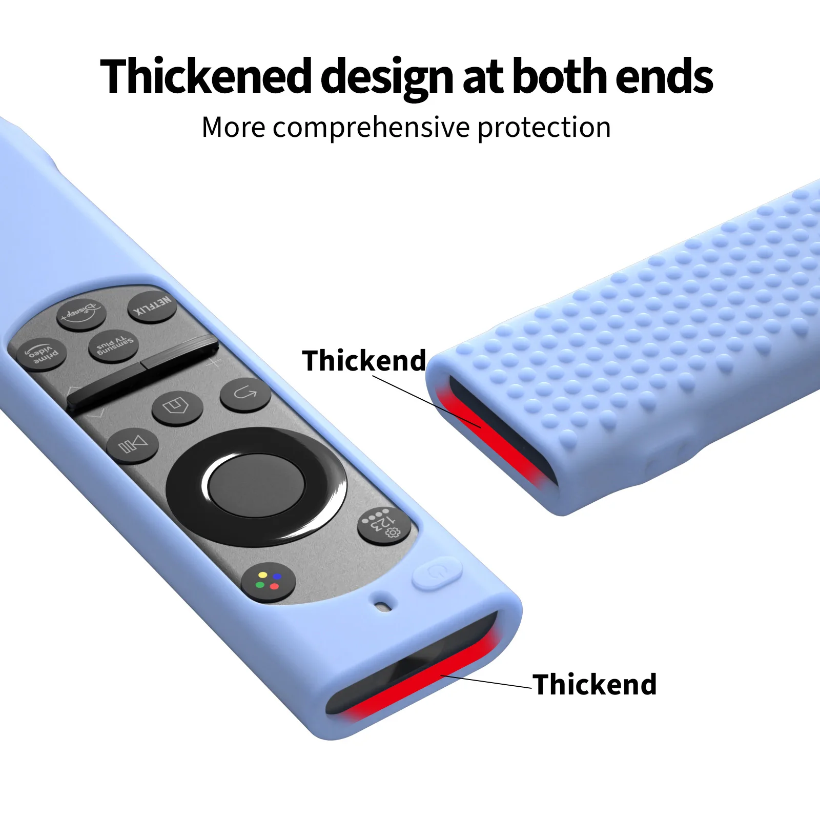 Silicone Remote Controller Cases Protective Covers for Smart TV Shockproof Remote Control Sleeve for Samsung BN59-01385A TM2180E